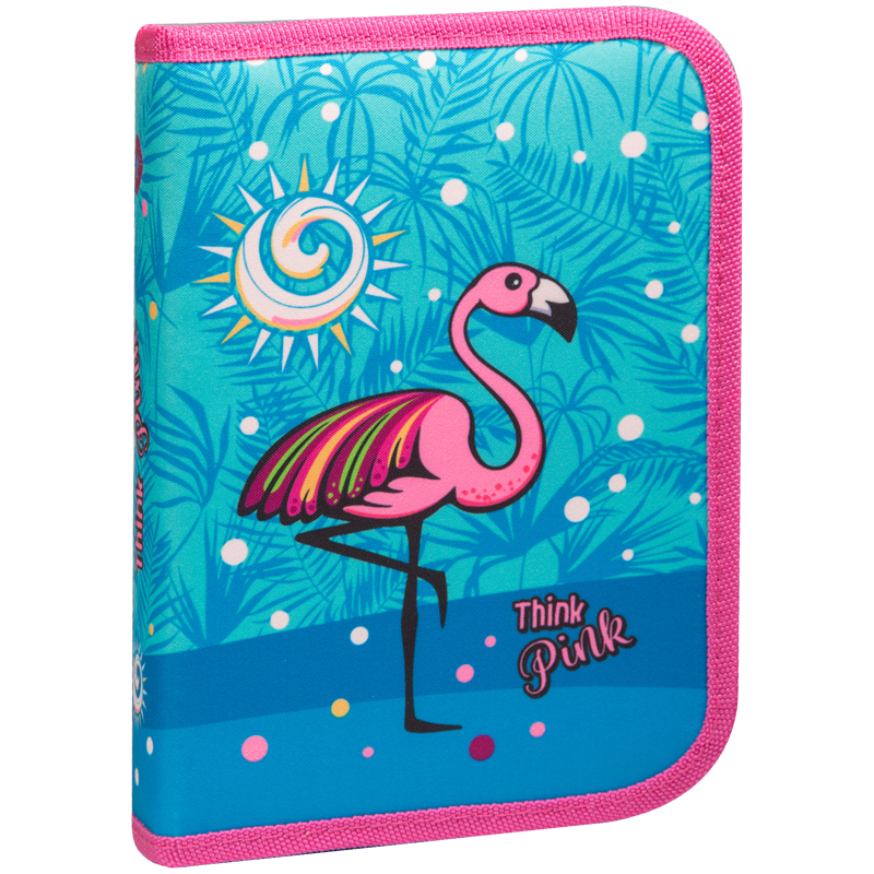 Пенал 1 отделение, 200*140*40 Berlingo "Flamingo", полиэстер