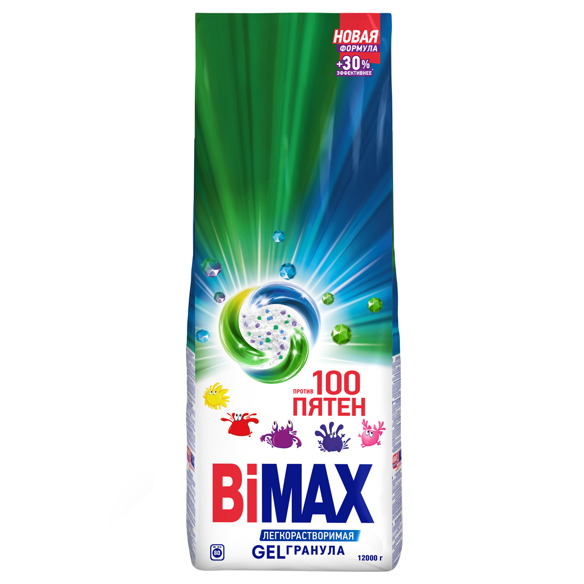 Порошок для машинной стирки BiMax "100 пятен", 12кг