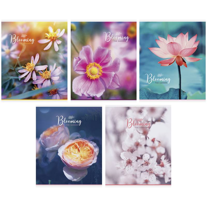 Тетрадь 48л., А5, клетка ArtSpace "Цветы. The blooming garden", матовая ламинация