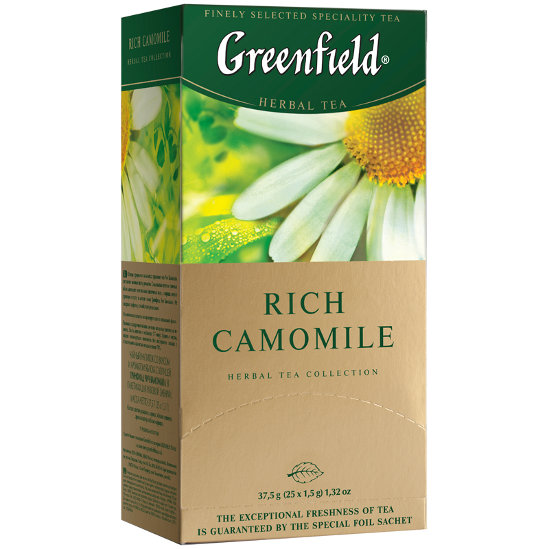 Чай Greenfield "Rich Camomile", травяной, 25 фольг. пакетиков по 1,5г