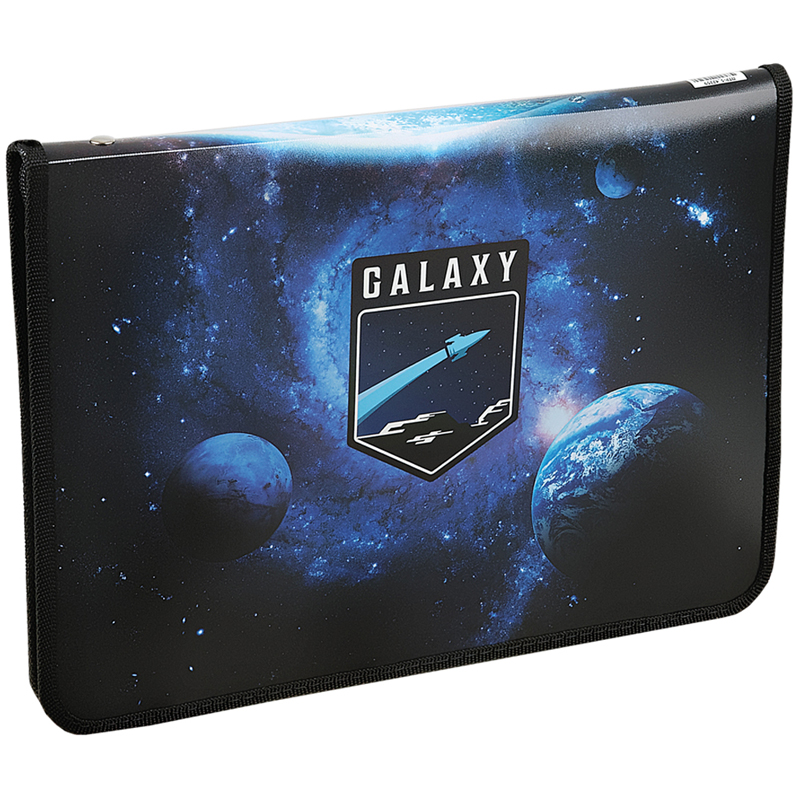 Папка для труда 1 отделение А4 ArtSpace "Galaxy", пластик, молния вокруг, откид. планка
