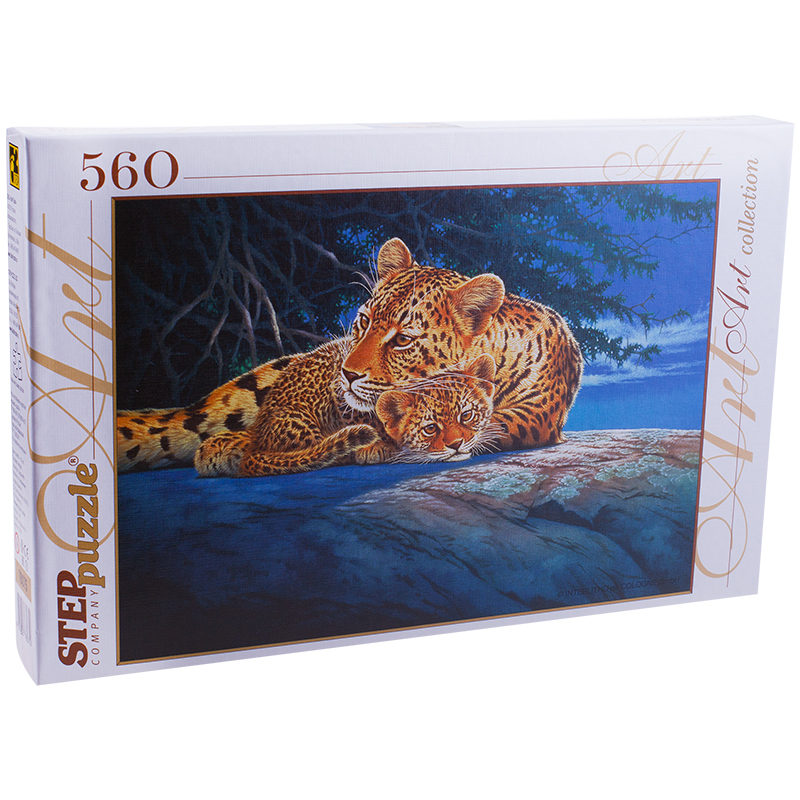 Пазл  560 эл. Step Puzzle "Art collection. Леопарды"