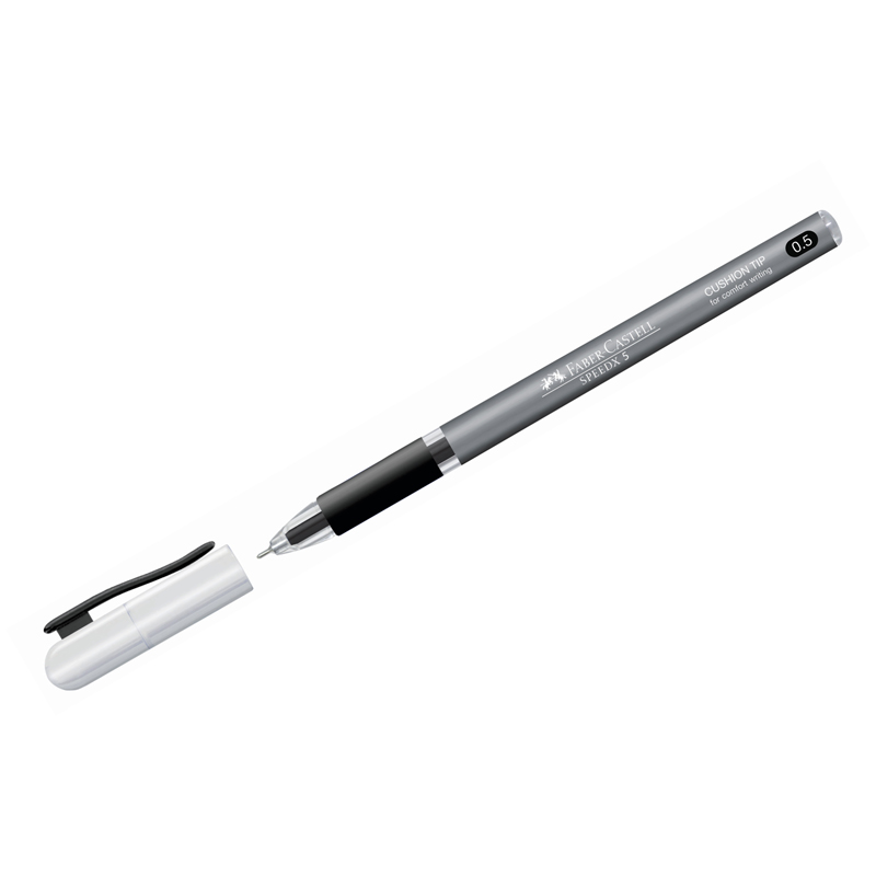 Ручка шариковая Faber-Castell "Speedx" черная, 0,5мм, грип