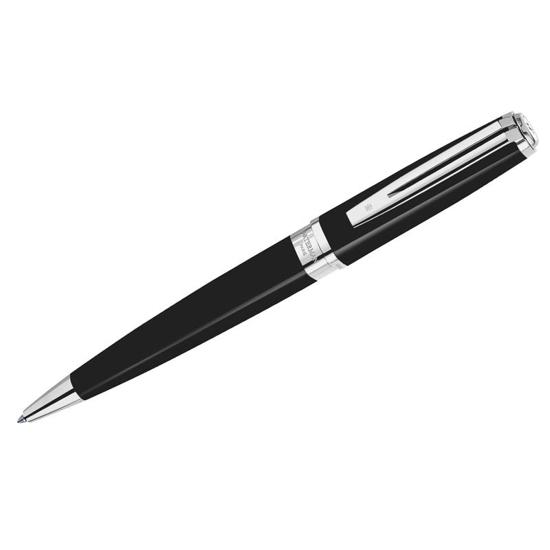 Ручка шариковая Waterman "Exception Slim Black Lacquer ST" синяя, 1,0мм, поворот., подар. уп.