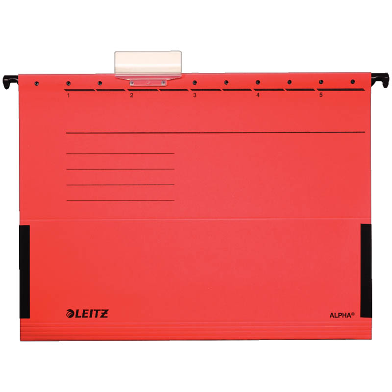 Подвесная папка Leitz Alpha, А4, картон, 250 г/м2, красная