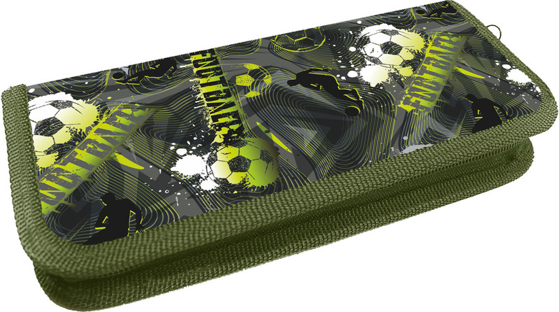 Пенал Lamark Football time/Время футбола, 1 отд., на 11 предметов, 60х195х25 мм, на молнии, ламинированный картон