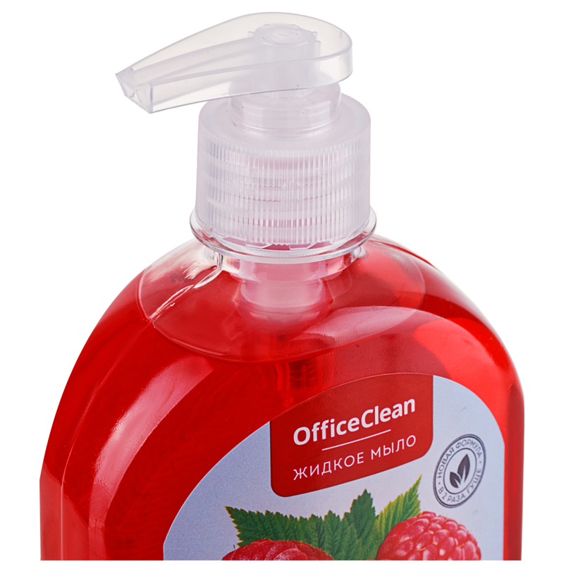 Мыло жидкое OfficeClean "Малина", с дозатором, 300мл