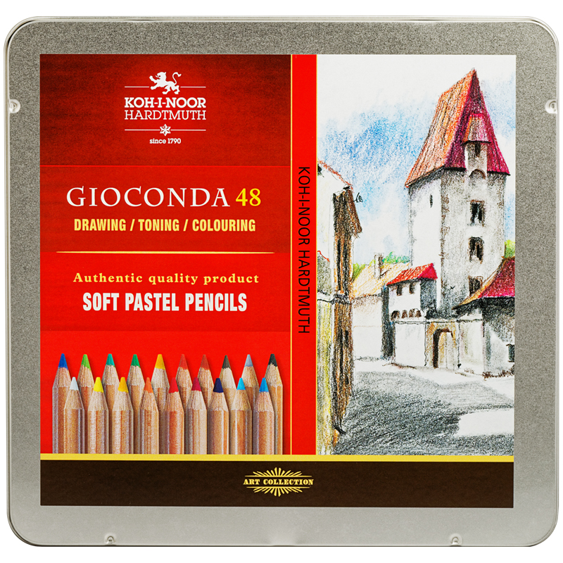 Пастельные карандаши Koh-I-Noor "Gioconda", 48цв., метал. коробка (ПОД ЗАКАЗ)