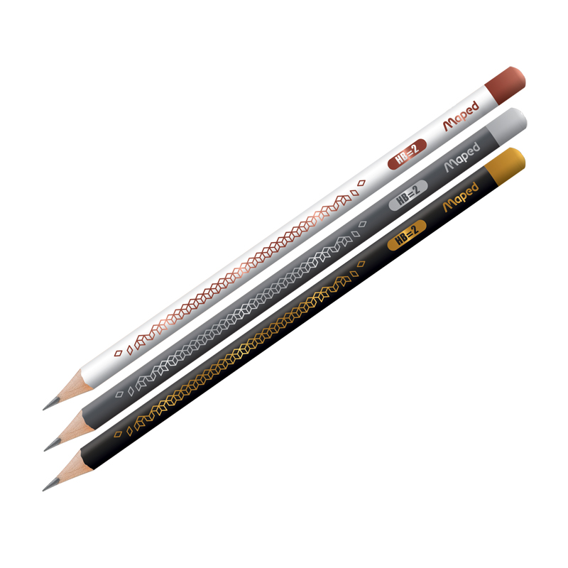 Карандаш ч/г Maped "Black Pep s Deco" HB, трехгранный, заточен.