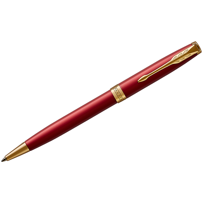 УЦЕНКА - Ручка шариковая Parker "Sonnet Intense Red GT" черная, 1,0мм, поворот., подар. уп.