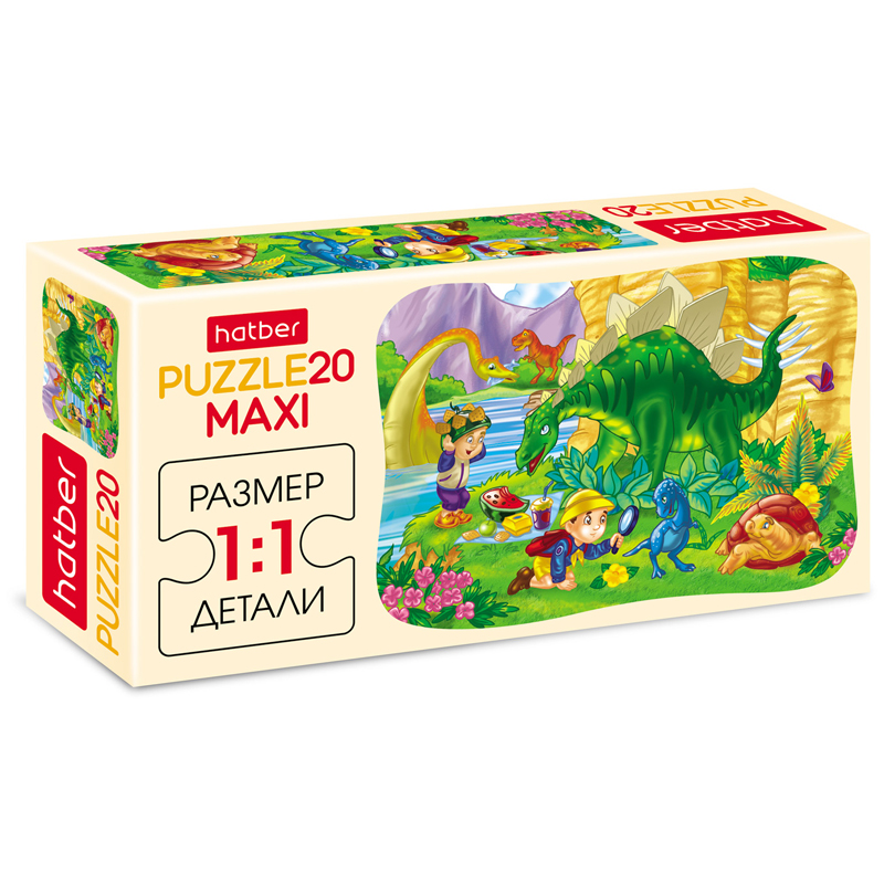 Пазл  20 эл. maxi Hatber "Пикник с Дино"