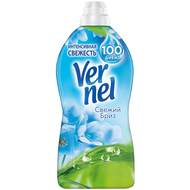 Кондиционер для белья Vernel "Свежий бриз", концентрат, 1,82л