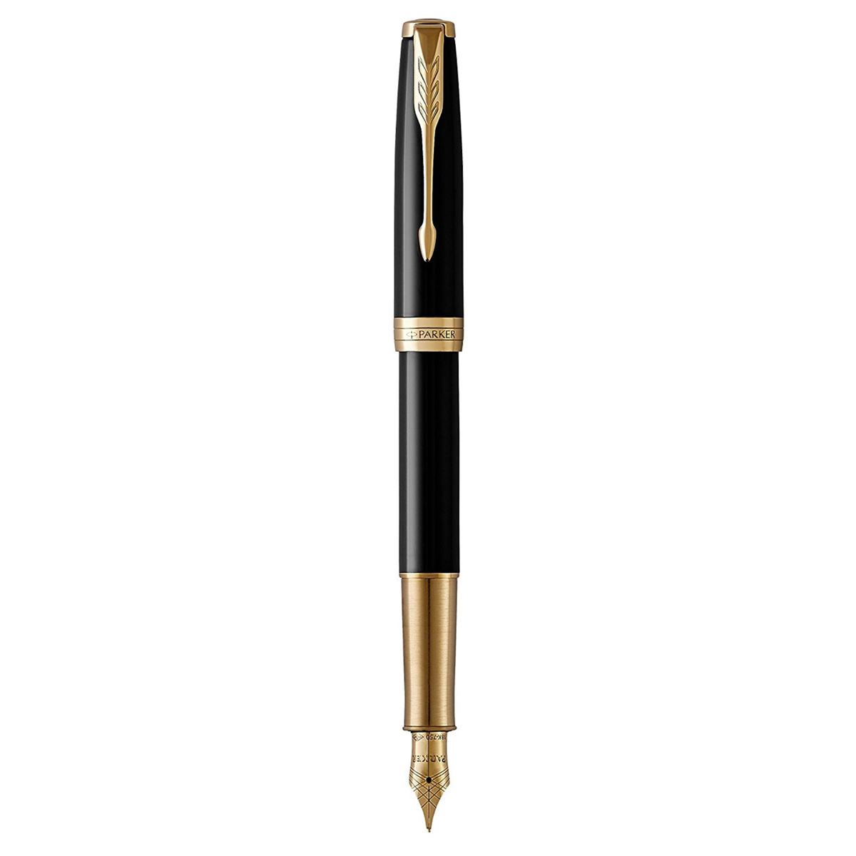 Ручка перьевая Parker "Sonnet Black Lacque GT" черная, 0,8мм, подарочная упаковка