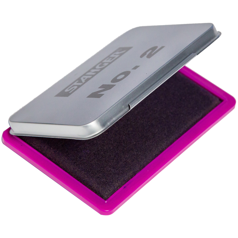 Штемпельная подушка Stanger, 110*70мм, фиолетовая, металлическая