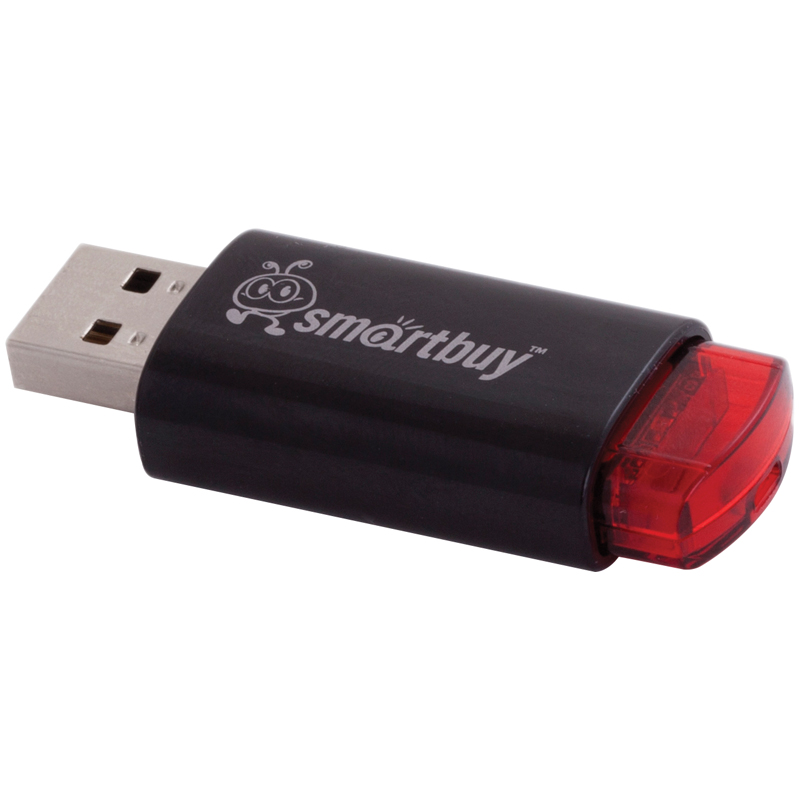 Память Smart Buy "Click"  16GB, USB 2.0 Flash Drive, красный, черный