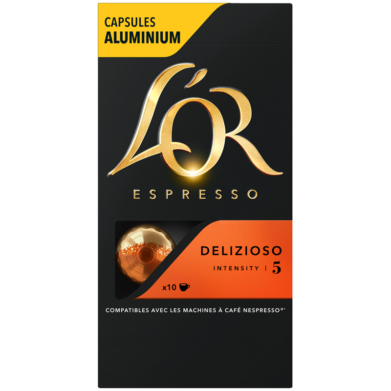 Кофе в капсулах L OR "Espresso Delizioso", капсула 5,2г, 10 алюм. капсул, для машины Nespresso