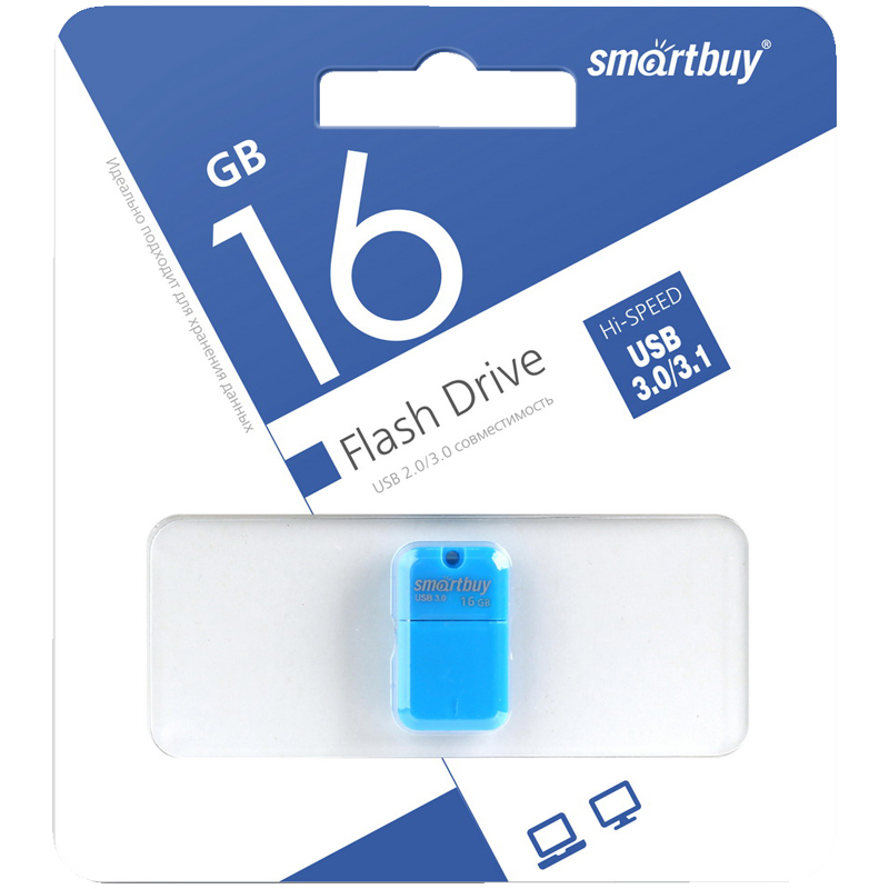 Память Smart Buy "Art"  16GB, USB 3.0 Flash Drive, синий