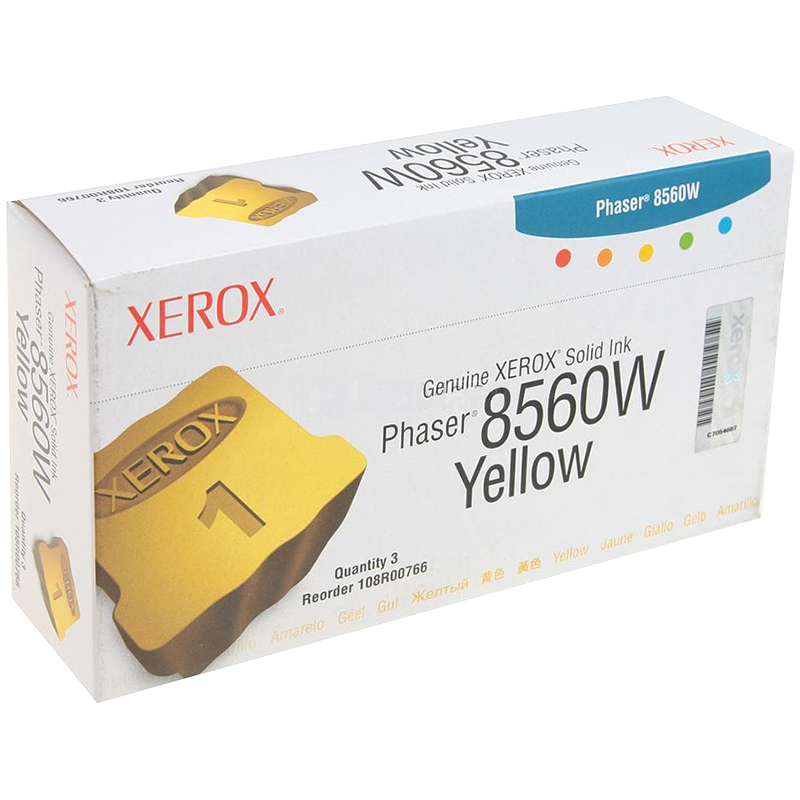 Чернила твердые ориг. Xerox 108R00766, упак 3шт., желтые для Phaser 8560 (3*1K)