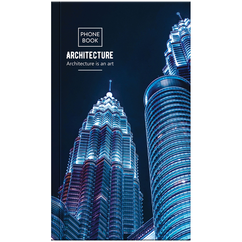 Телефонная книга А5, 80л., 7БЦ, OfficeSpace "Путешествия. Architecture", выбороч. уф-лак, с высечкой