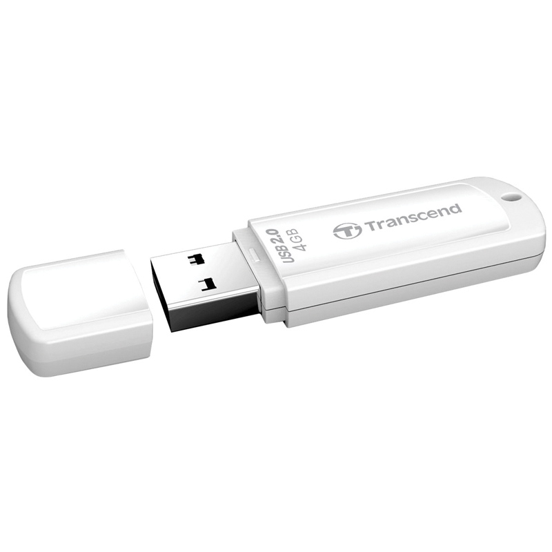 Память Transcend "JetFlash 370"   4Gb, USB 2.0 Flash Drive, белый