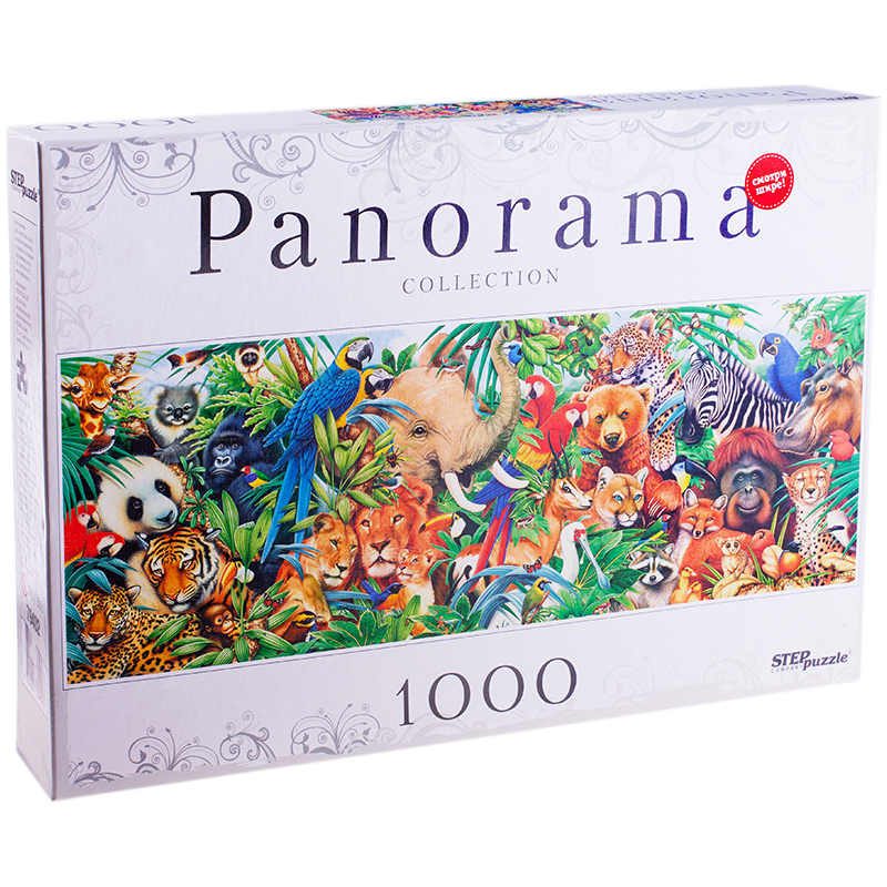 Пазл 1000 эл. Step Puzzle "Мир животных" , панорама, картонная коробка