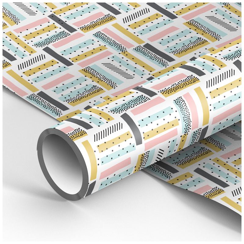 Упаковочная бумага глянц. 70*100см, MESHU "Pattern", 90г/м2