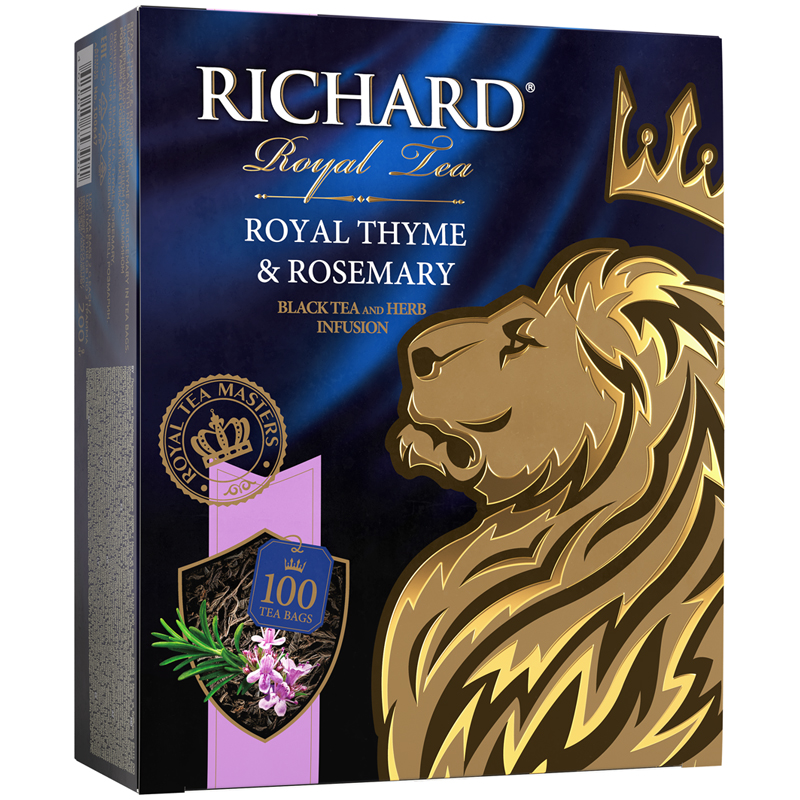 Чай Richard "Royal Thyme&Rosemary", черный, 100 пакетиков по 2г