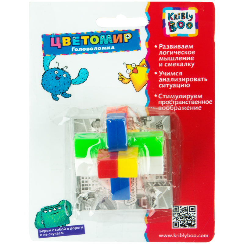Игра-головоломка Kribly Boo "Цветомир. Звезда", пластик, от 3-х лет, блистер