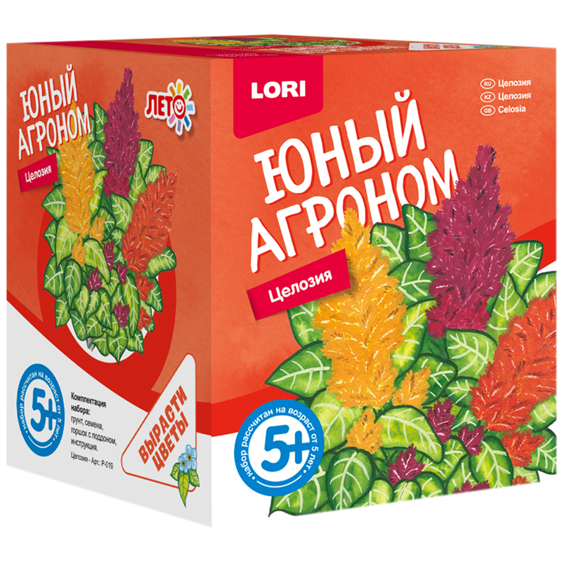 Набор для выращивания растений Lori "Юный агроном. Целозия", от 5-ти лет