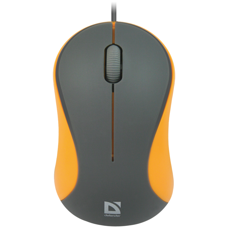 Мышь Defender Accura MS-970, USB, оранжевый, серый, 2btn+Roll