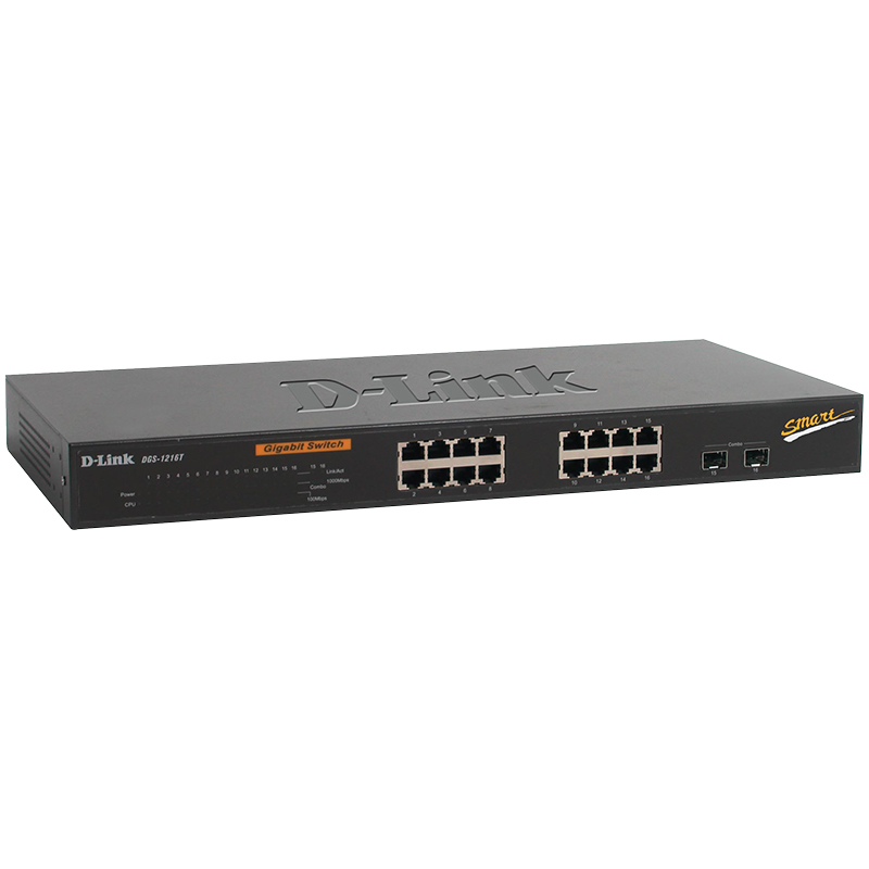 Коммутатор D-Link DGS-1216T, Gigabit Switch, 8x10/100/1000Mbps