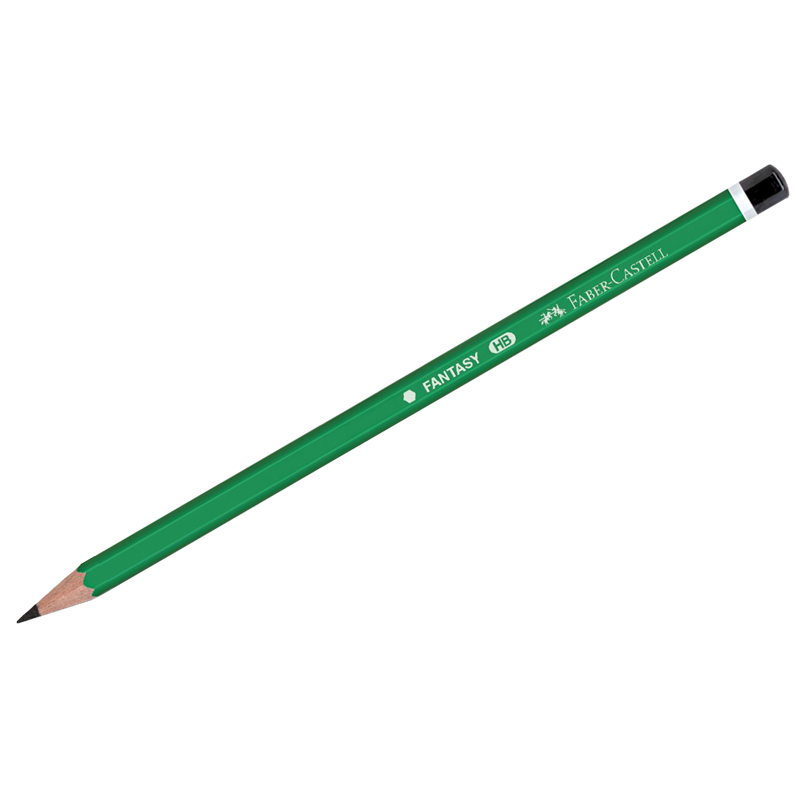 Карандаш ч/г Faber-Castell "Fantasy" HB, заточен., зеленый