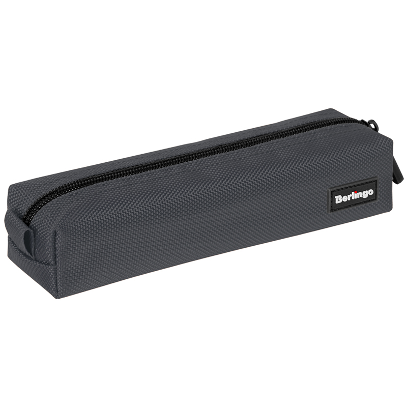 Пенал мягкий 195*50*40 Berlingo Color Zone "Grey-black", полиэстер