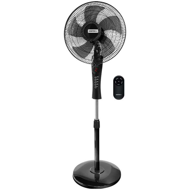 УЦЕНКА-Вентилятор напольный Centek CT-5016 Black, подсветка, пульт, дисплей, таймер, черный