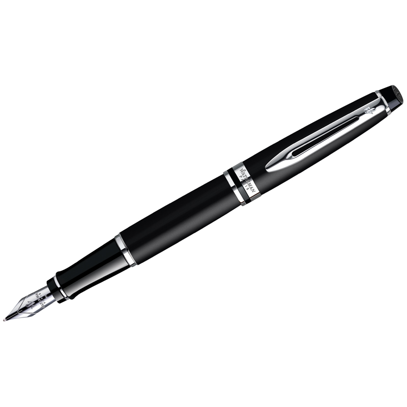 Ручка перьевая Waterman "Expert Matt Black PT" синяя, 0,8мм, подарочная упаковка