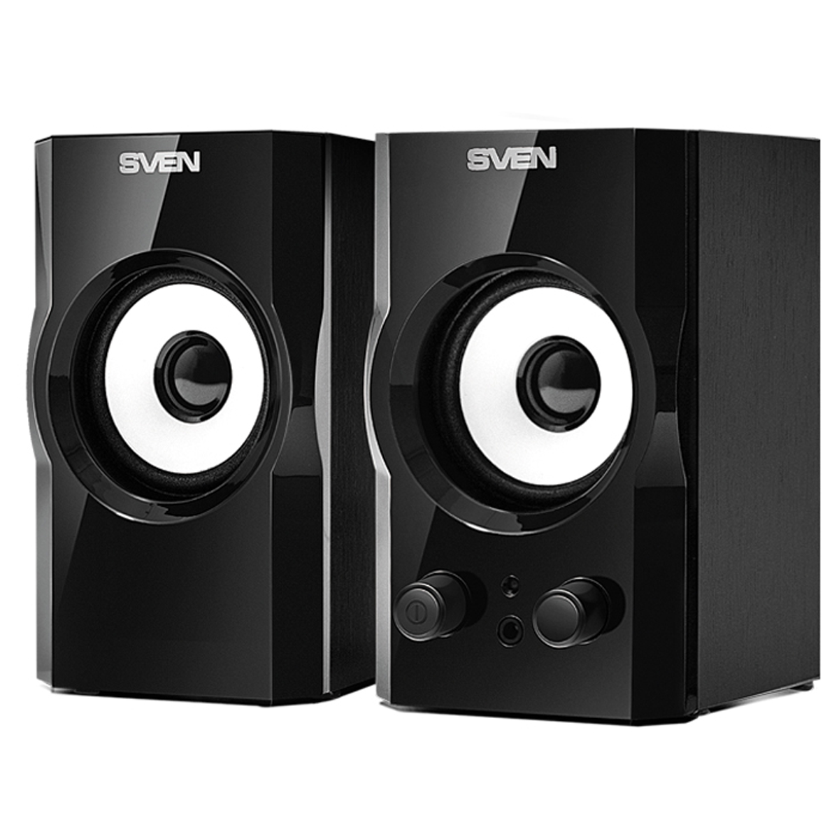 Колонки Sven SPS-605, 2*3W, деревянный корпус, черный