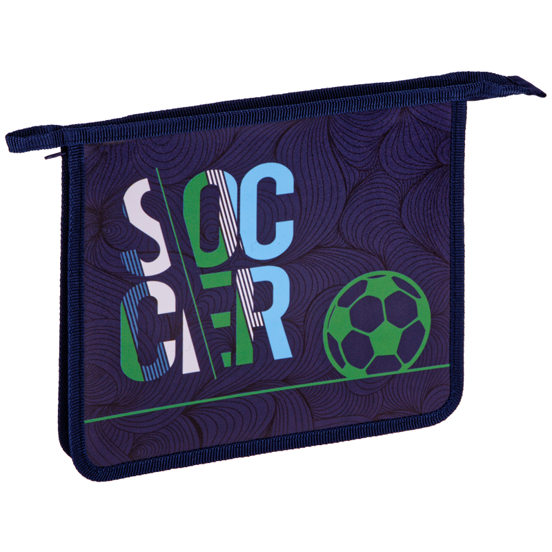 Папка для тетрадей 1 отделение, А5, ArtSpace "Soccer", пластик, на молнии