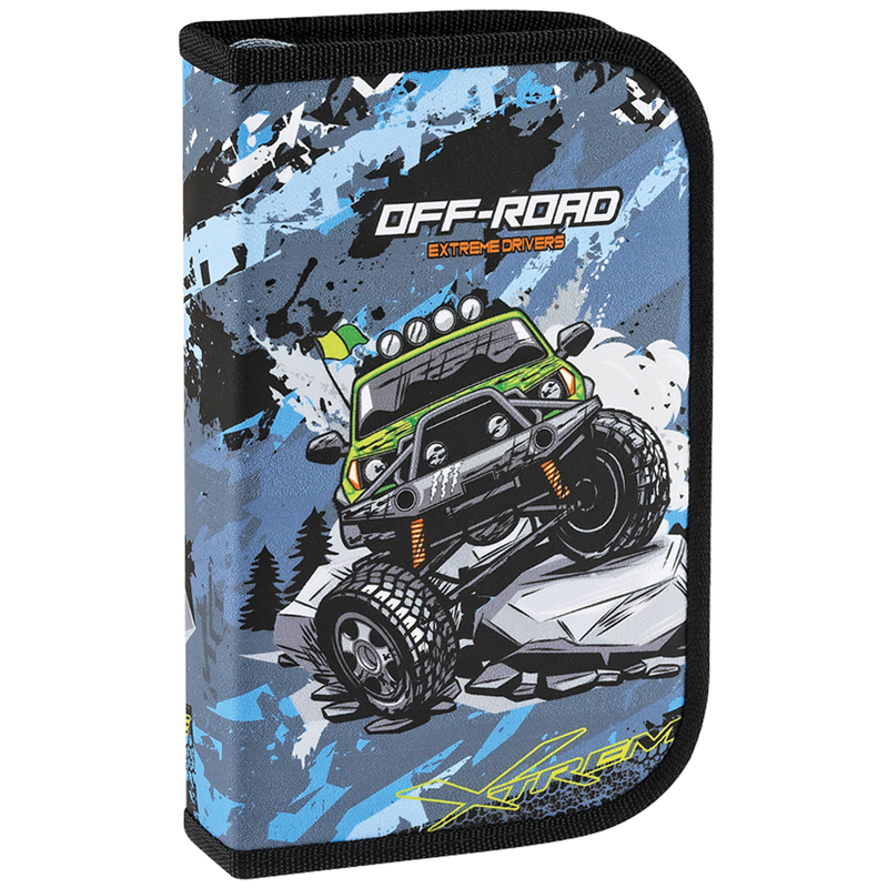 Пенал 1 отделение, 210*130 ArtSpace "Off-road", две откидные секции, ткань