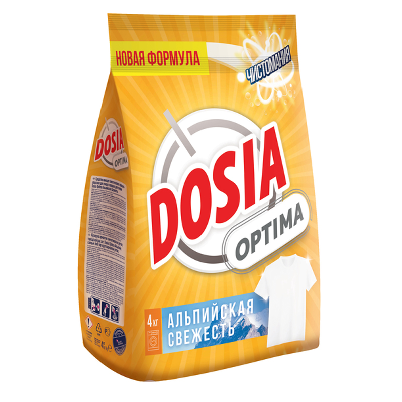 Порошок для машинной стирки Dosia "Optima. Альпийская Свежесть", 4кг 4640018993268 (ПОД ЗАКАЗ)