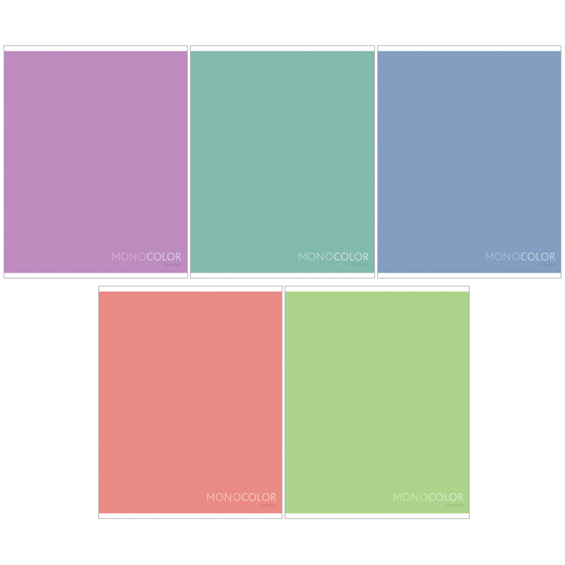 Тетрадь 80л., А5, клетка ArtSpace "Моноколор. Pale color"