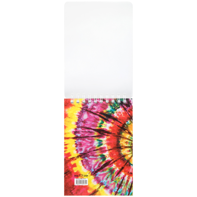 Блокнот А6 60л. на гребне MESHU "Tie-dye", пластиковая обложка