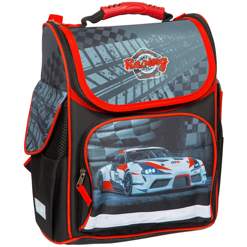 Ранец ArtSpace Junior "Racing" 37*28*21см, 1 отделение, 3 кармана, анатомическая спинка