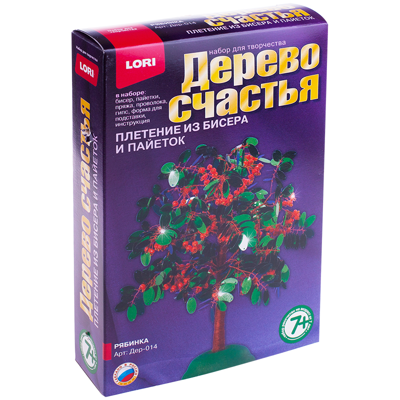 Набор для плетения из бисера и пайеток - Дерево счастья Lori "Рябинка"