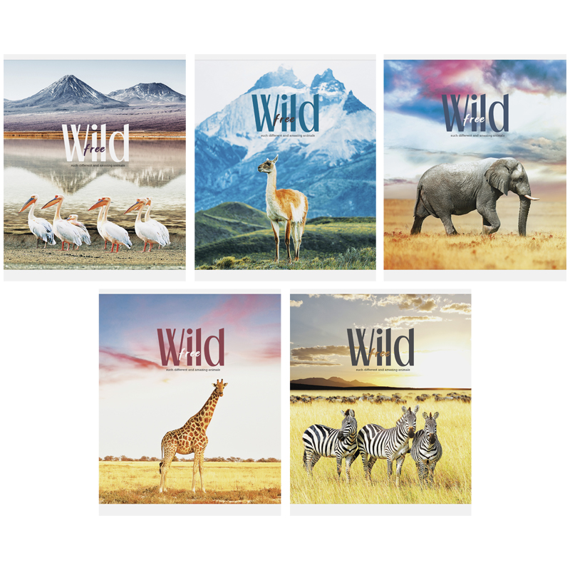 Тетрадь 48л., А5, клетка ArtSpace "Животные. Wild and cute"