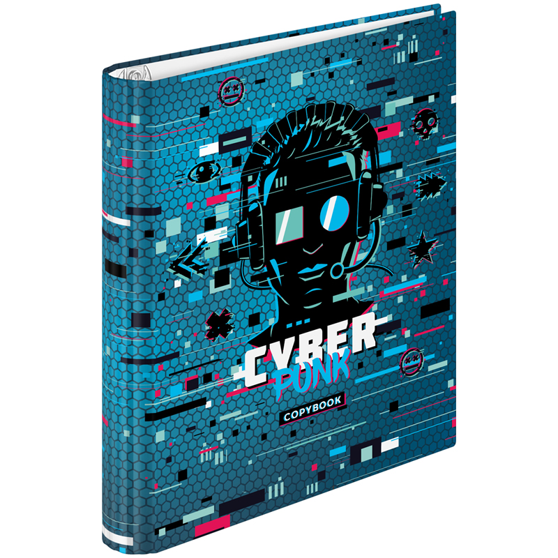 Тетрадь на кольцах А5, 120л., 7БЦ, ArtSpace "Стиль. Cyber Pank", глянцевая ламинация