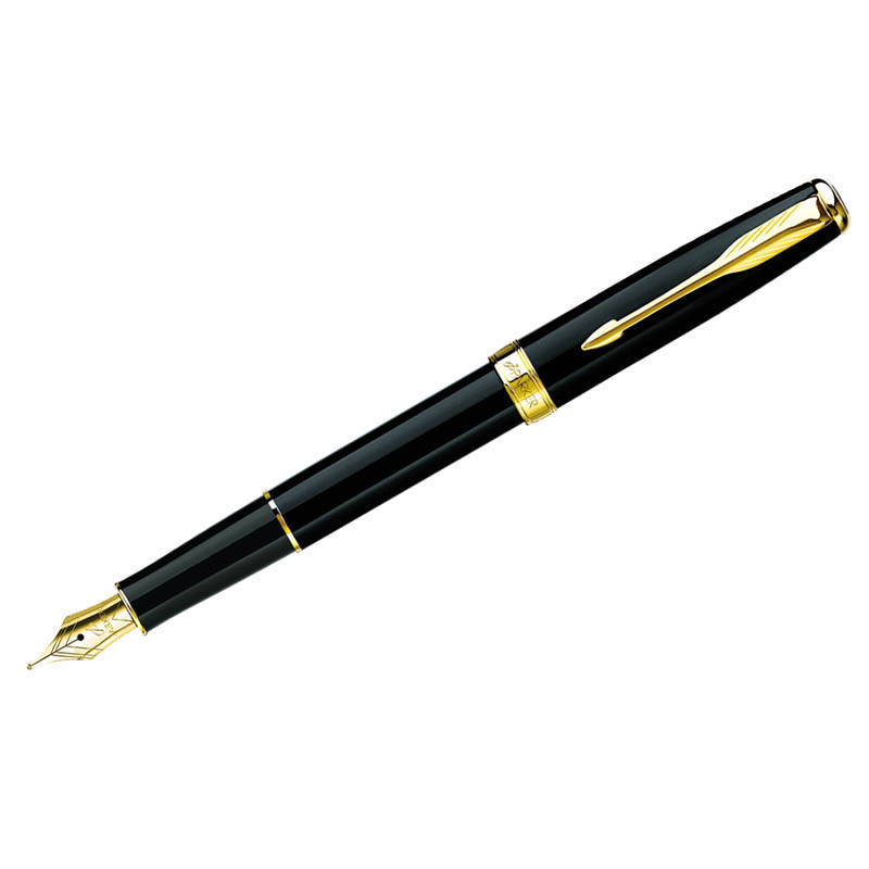 УЦЕНКА - Ручка перьевая Parker "Sonnet Matte Black GT" 0,8мм, подар. уп.