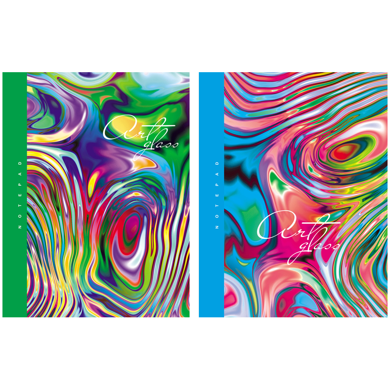 Бизнес-блокнот А5 80л. BG "Art glass", матовая ламинация, металлизация