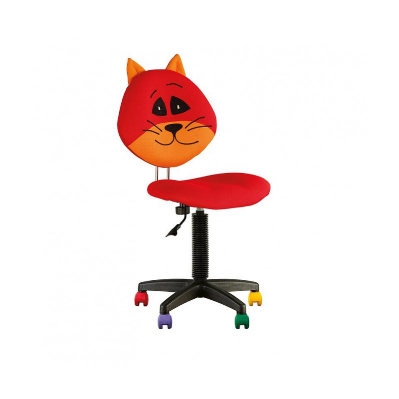 Кресло детское NowyStyl, CAT GTS PL55+, PL, ткань, кот красный/желтый, без подлокотников