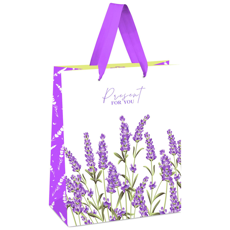 Пакет подарочный 11*14*6,5см MESHU "Wild flowers", отд. фольгой, матовая ламинация