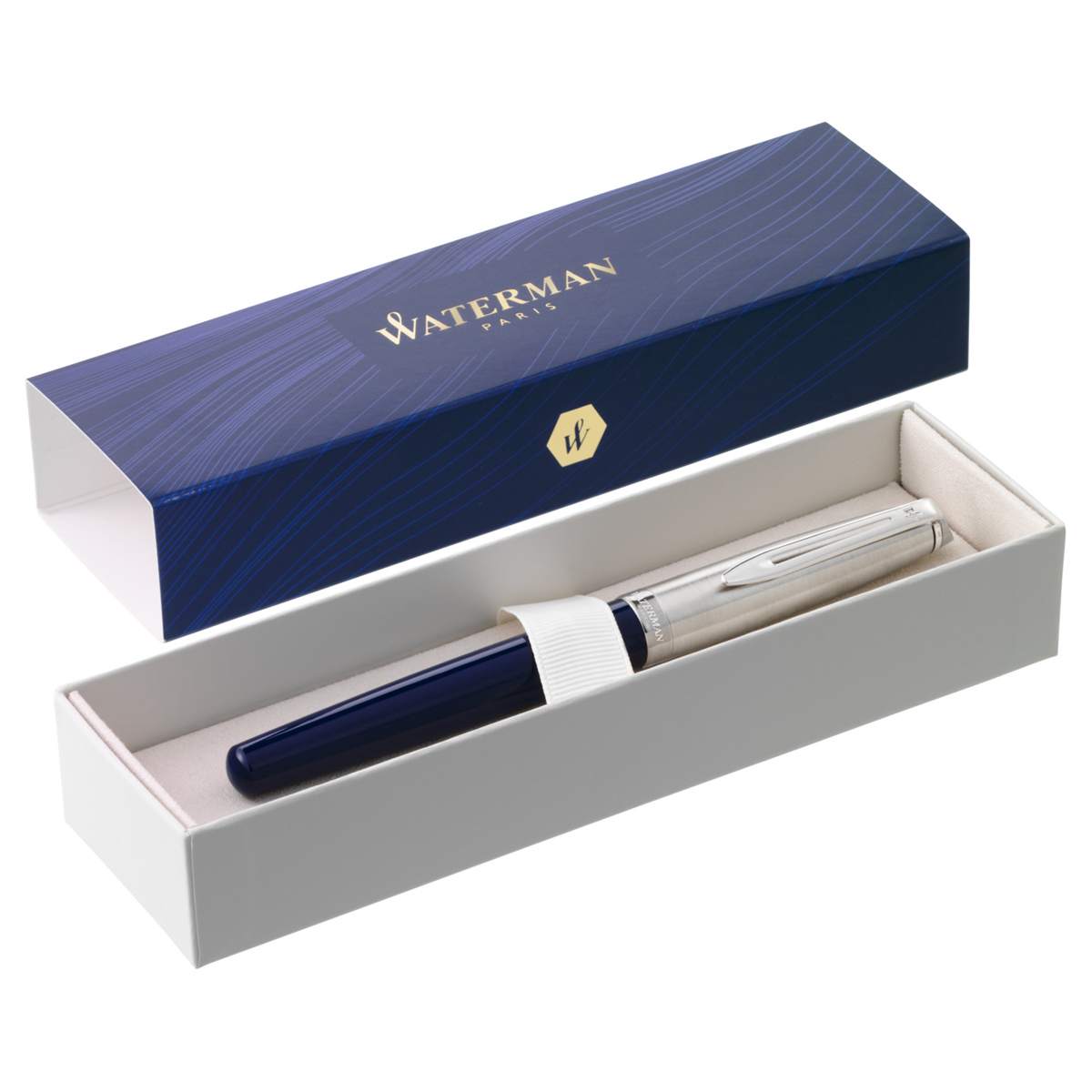 Ручка перьевая Waterman "Embleme Blue СT" синяя, 0,8мм, подарочная упаковка